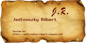 Jedlovszky Róbert névjegykártya